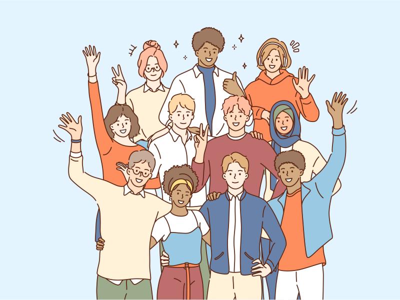 Mennesker der vinker